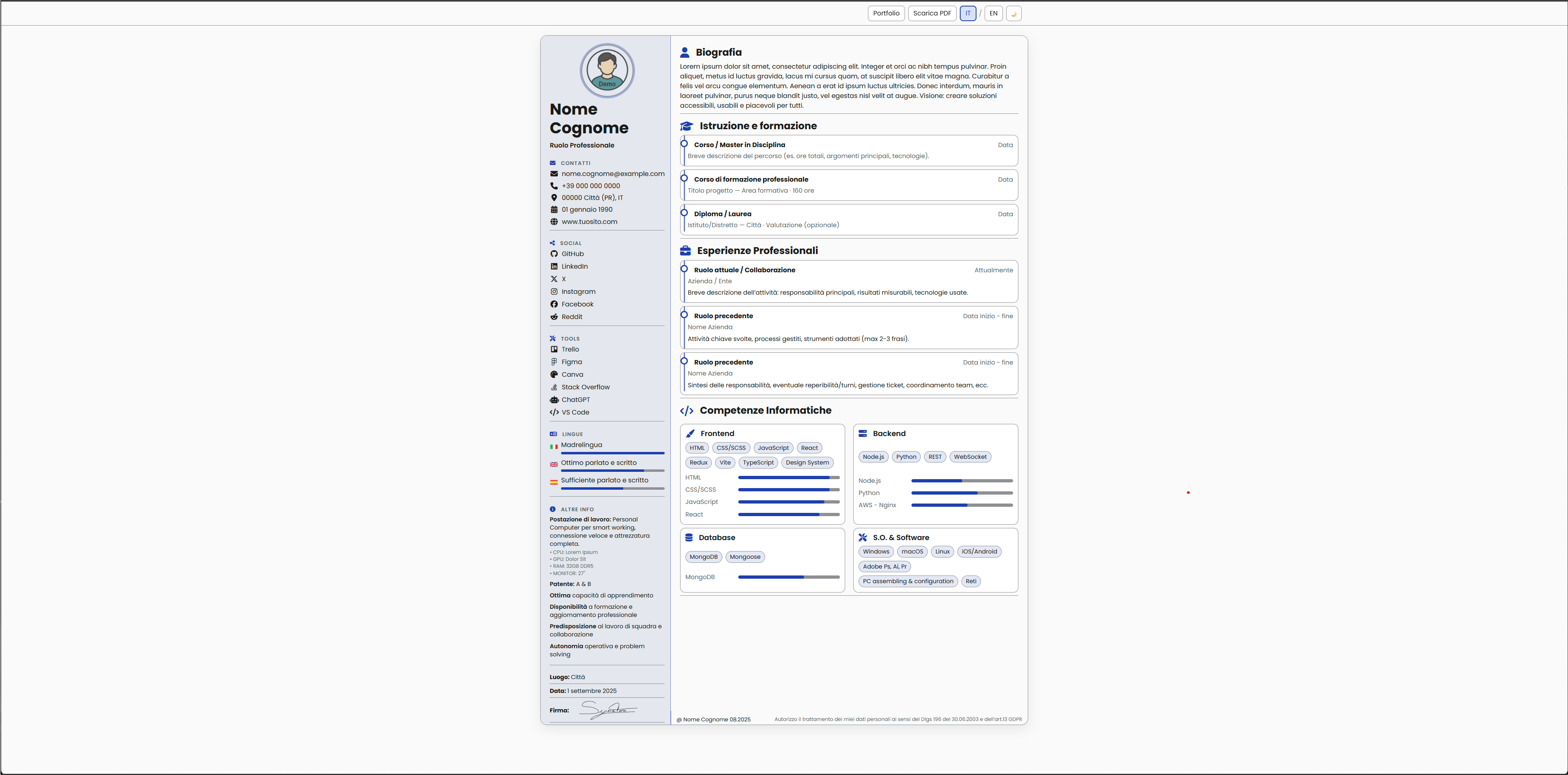 Anteprima CV