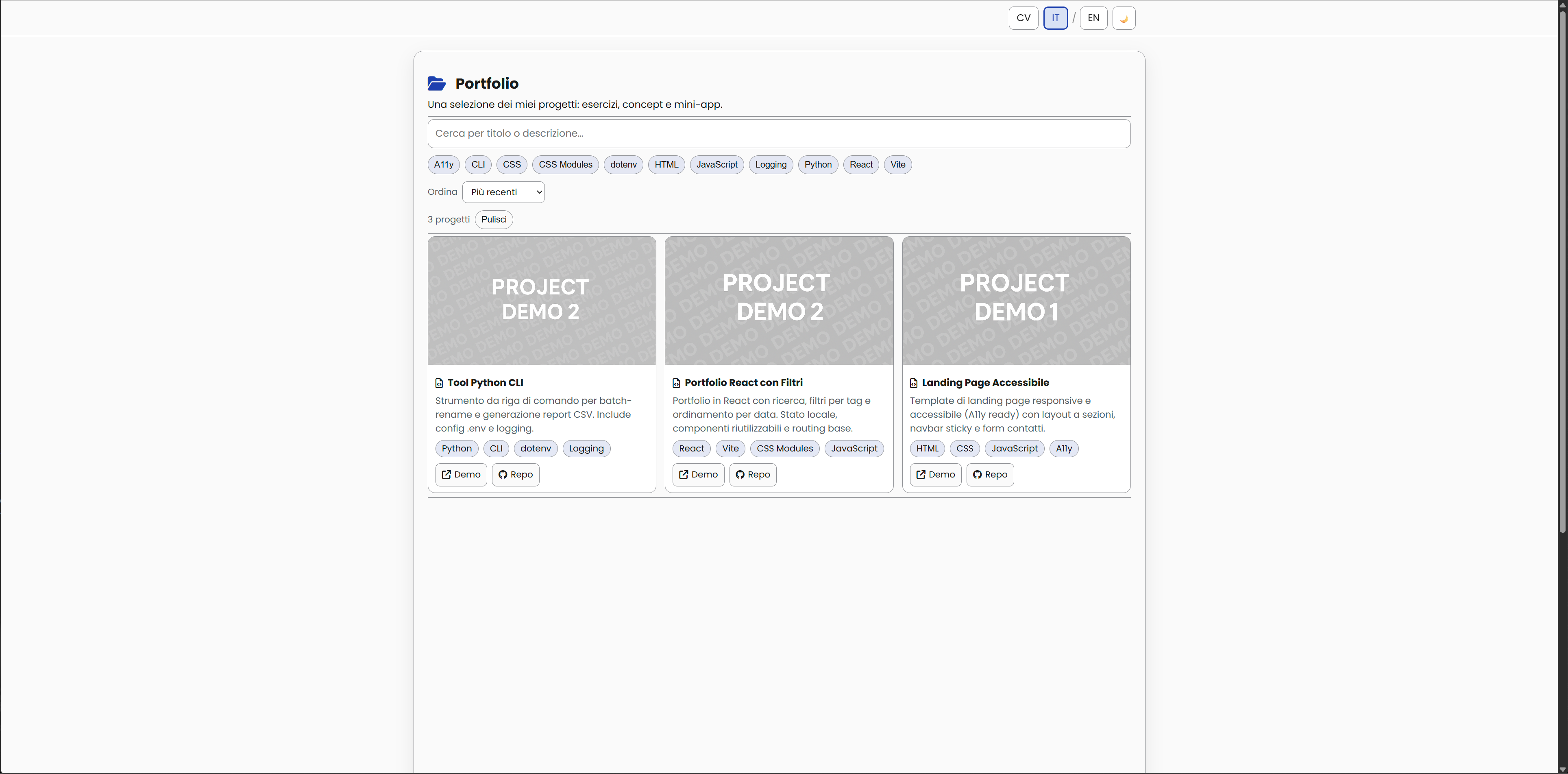 Anteprima Portfolio