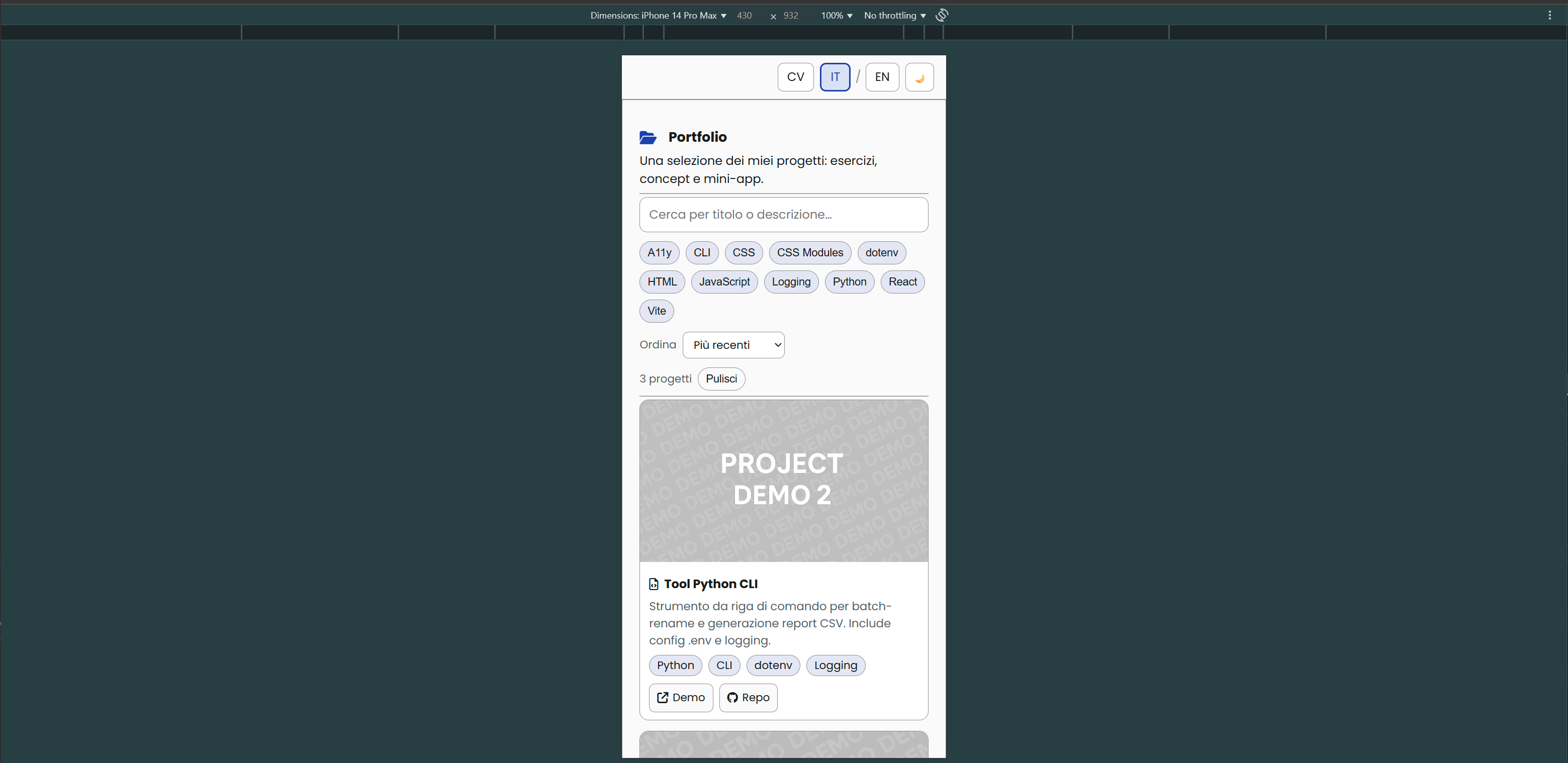 Anteprima Responsive
